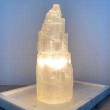 Load image into Gallery viewer, Selenite Castle Lamp
